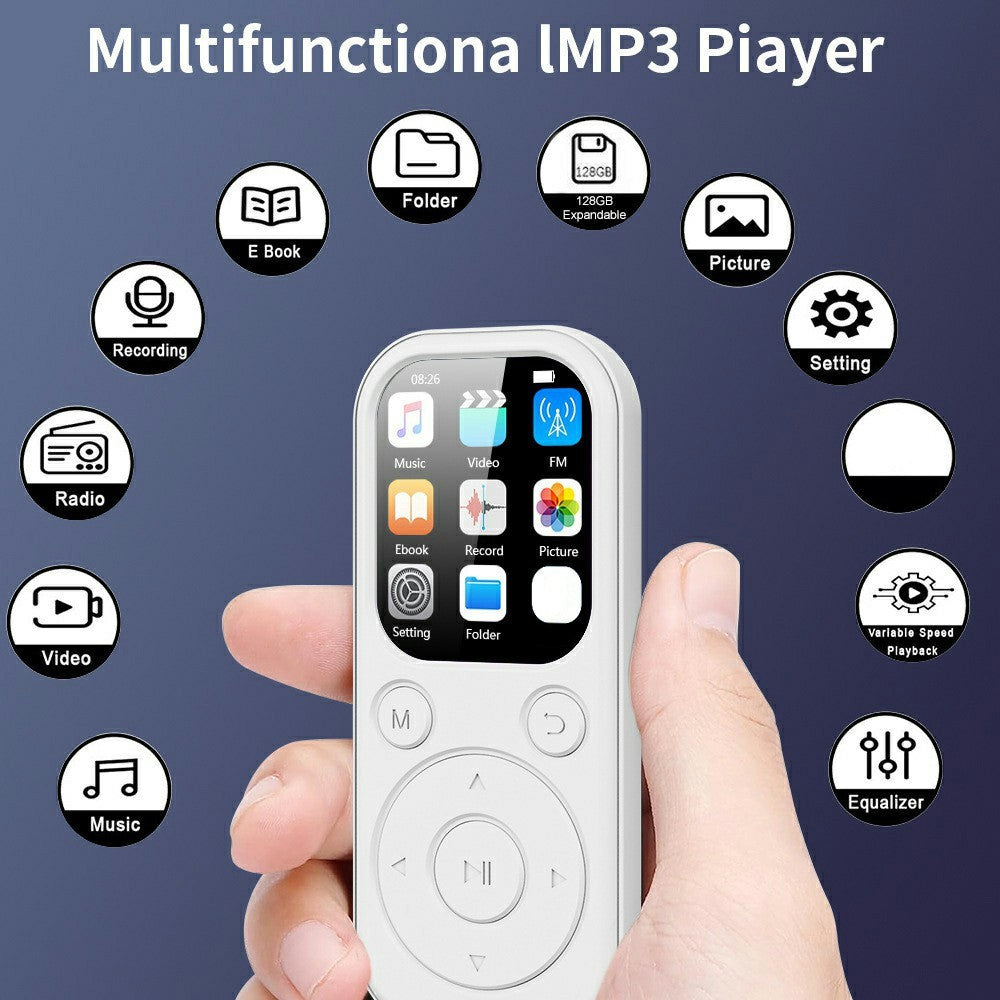 MP3-01D MP3 / MP4 Player with 8GB TF Card 1.8 inch TFT Screen Bluetooth-compatible 5.4 FM Radio Video Player
