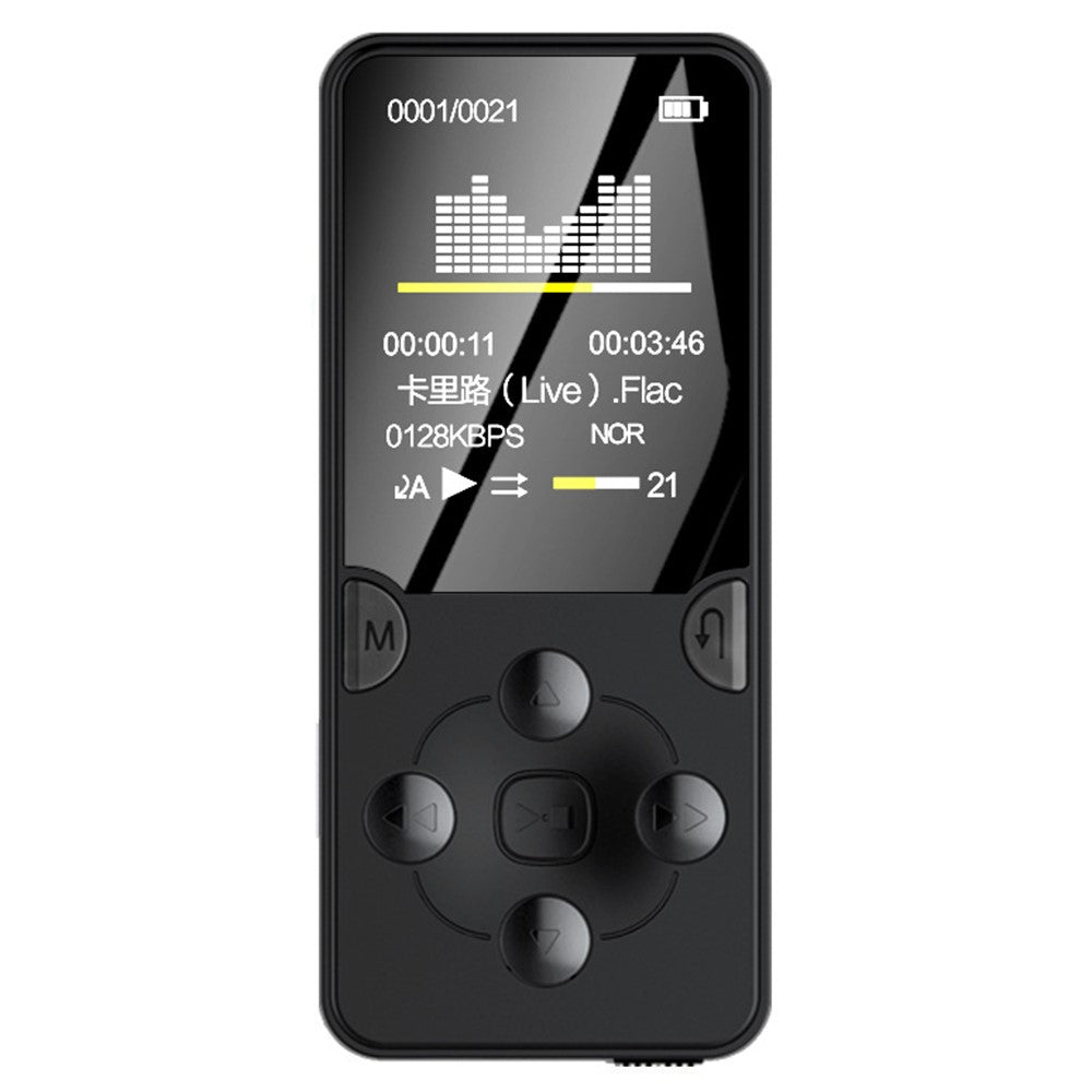 MROBO X-02 128 GB 1,8 tums TFT-skärm MP4-spelare FM-radio röstinspelningsfunktion musikvideospelare walkman med högtalare