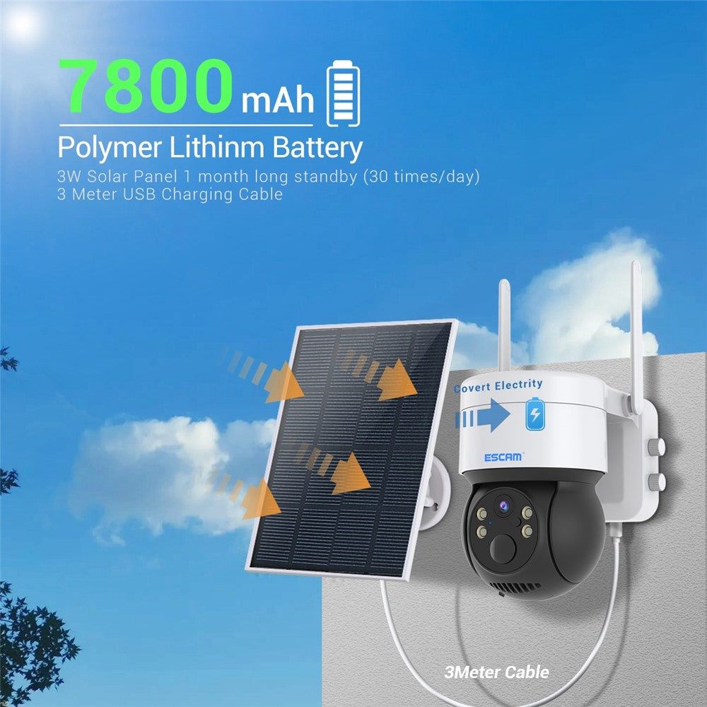 ESCAM QF170 2MP PIR Motion Detection WiFi Two-way Voice Rechargeable Camera Night Vision Security IP Camera Support Cloud Storage
