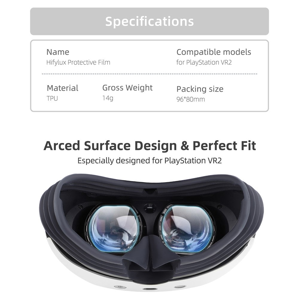 HIFYLUX PS-FF29 4Pcs / Set Ultra Slim Lens Film for PlayStation VR2 Headset TPU Soft HD Protector