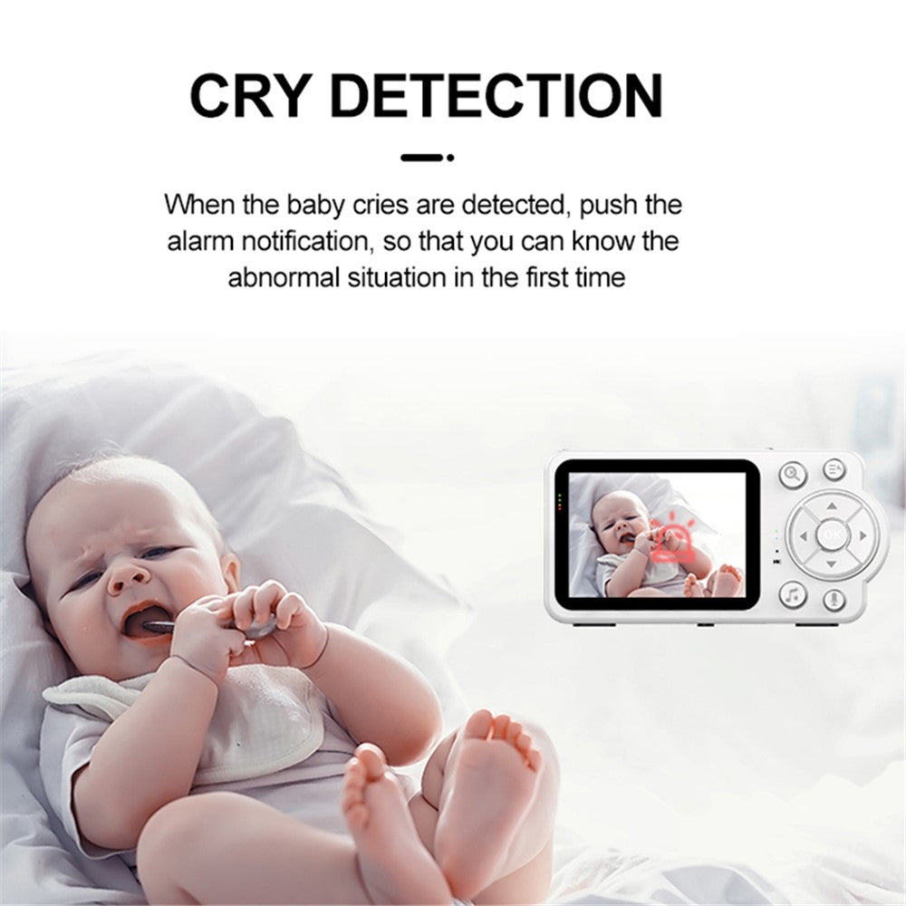 C3 2,8 tums HD-skärm Babyvaktkamera Fjärrövervakning IPC-kamera Babyvaktare, EU-kontakt