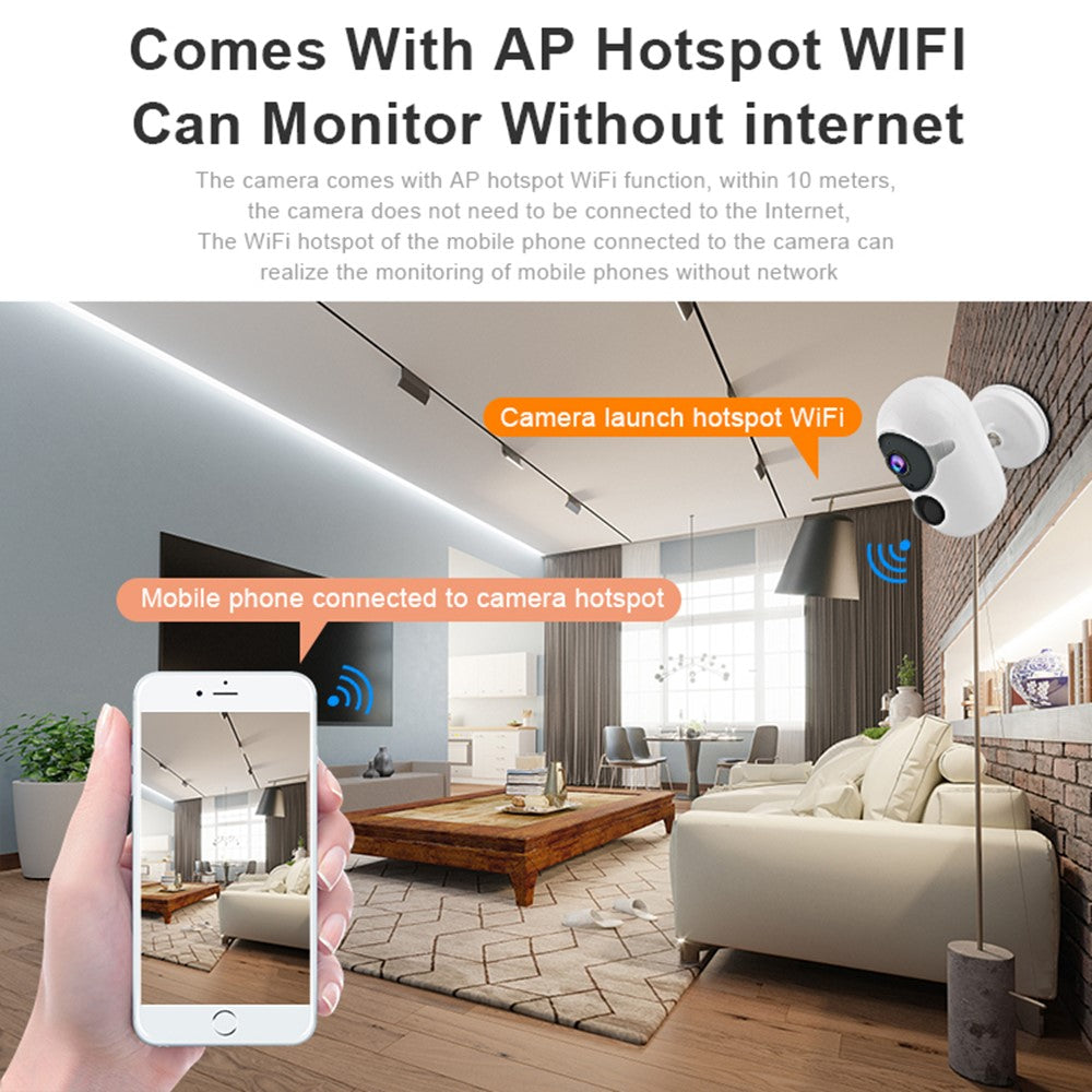 SN-S3T Home Security WiFi Camera Anti-theft Rechargeable HD Night Vision Camera Support Tuya App