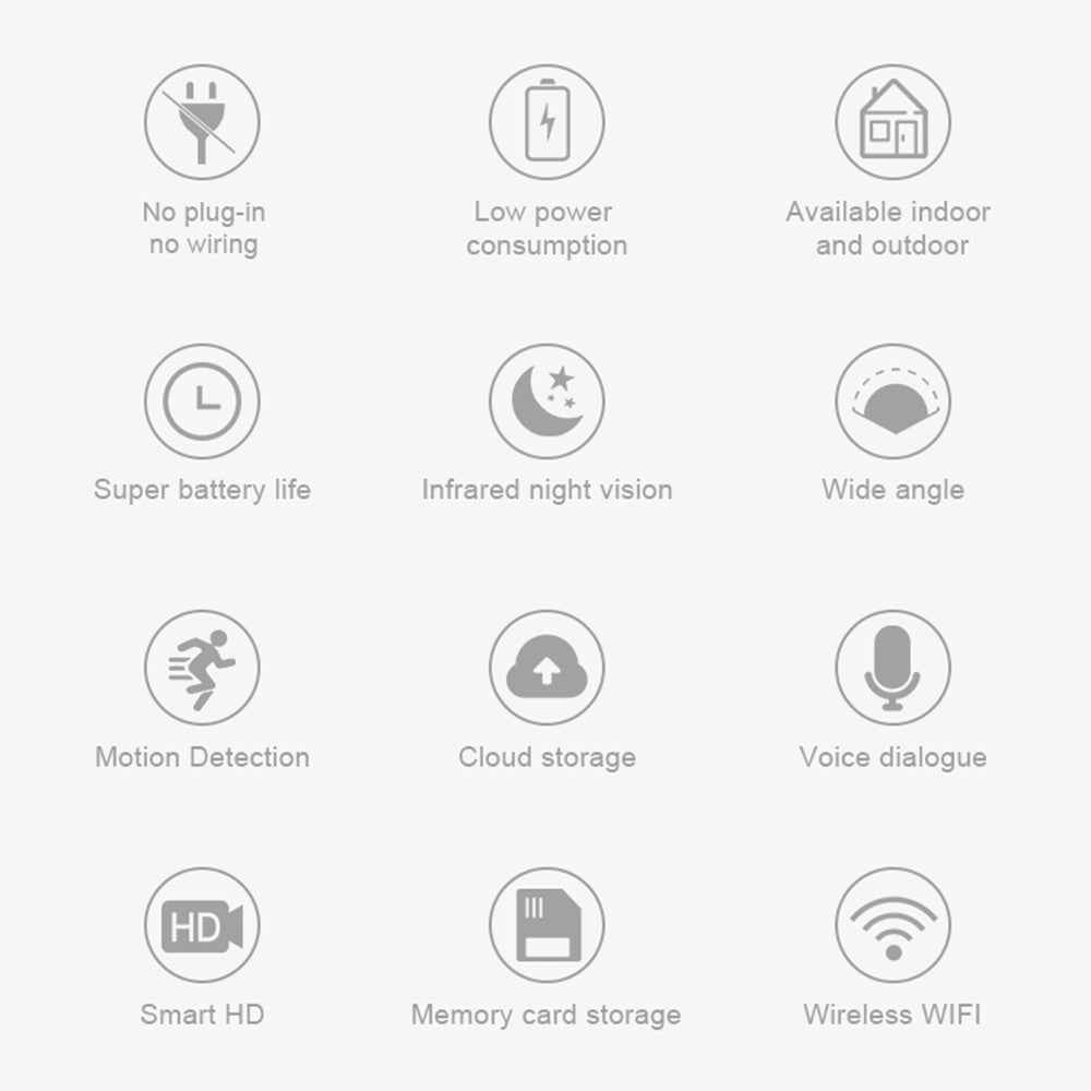SN-S3T Home Security WiFi Camera Anti-theft Rechargeable HD Night Vision Camera Support Tuya App
