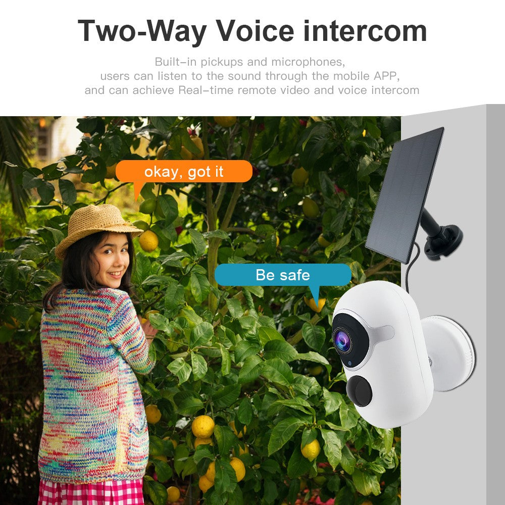 SN-S3T-SP Tuya Solar Camera HD Remote Low Power Battery Waterproof Dustproof Monitor Camera