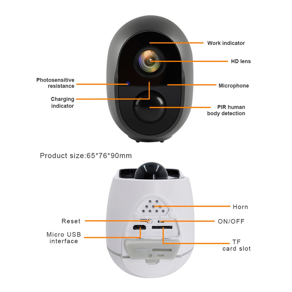 SN-S1T-SP Low-power Intelligent WiFi Camera HD Remote Tuya Solar Camera