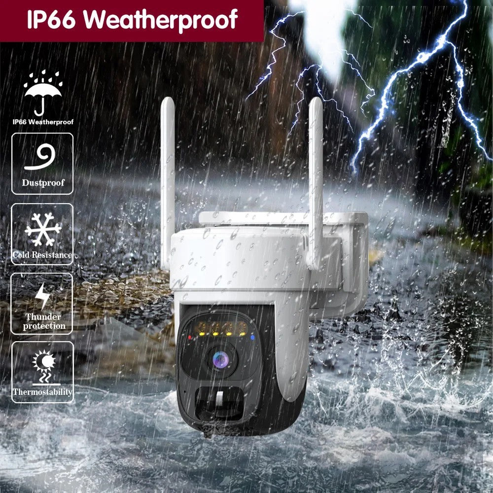 X3 Solar Power 2K HD WiFi Camera Two-way Talk Night Vision Surveillance Camera
