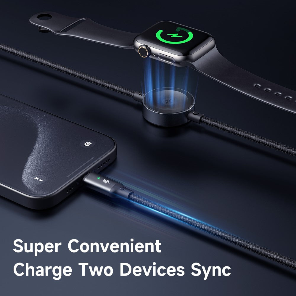 MCDODO CA-258 1.5m Type-C to Type-C + Watch Wireless Charger 2-in-1 Phone Data Cable