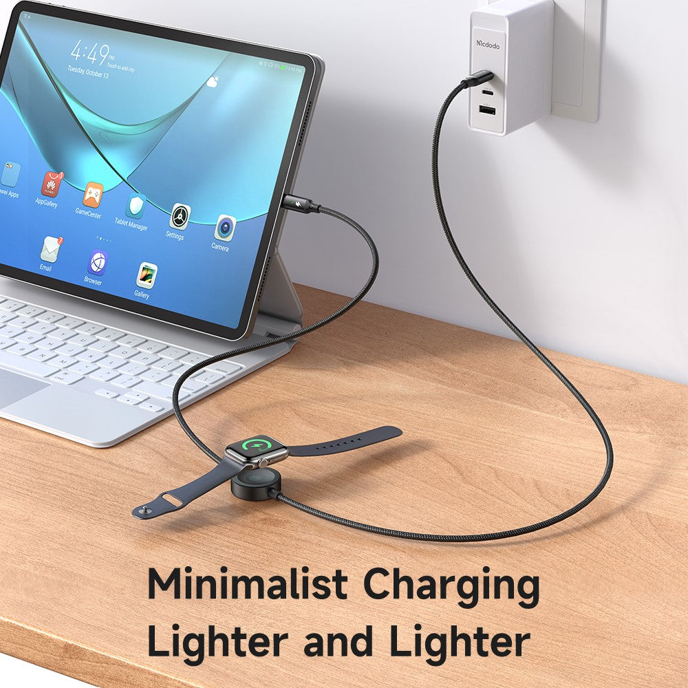 MCDODO CA-258 1.5m Type-C to Type-C + Watch Wireless Charger 2-in-1 Phone Data Cable
