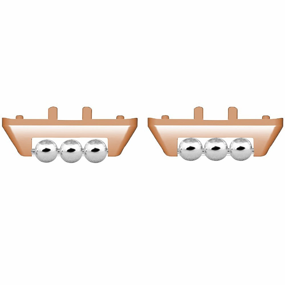 1 Pair for Samsung Galaxy Fit3 Strap Connector Beads Design Watch Band Metal Connection Adapter