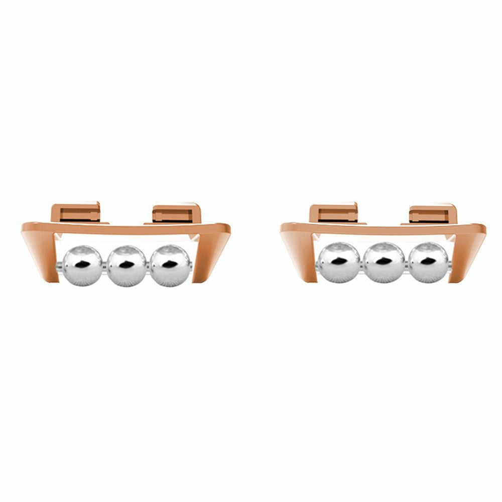 1 Pair for Huawei Band 9 / 8 Strap Connector Beads Design DIY Watch Band Metal Connection Adapter