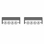 1 Pair for Huawei / Samsung Smart Watch Beads Design 22mm DIY Strap Connector Metal Adapter