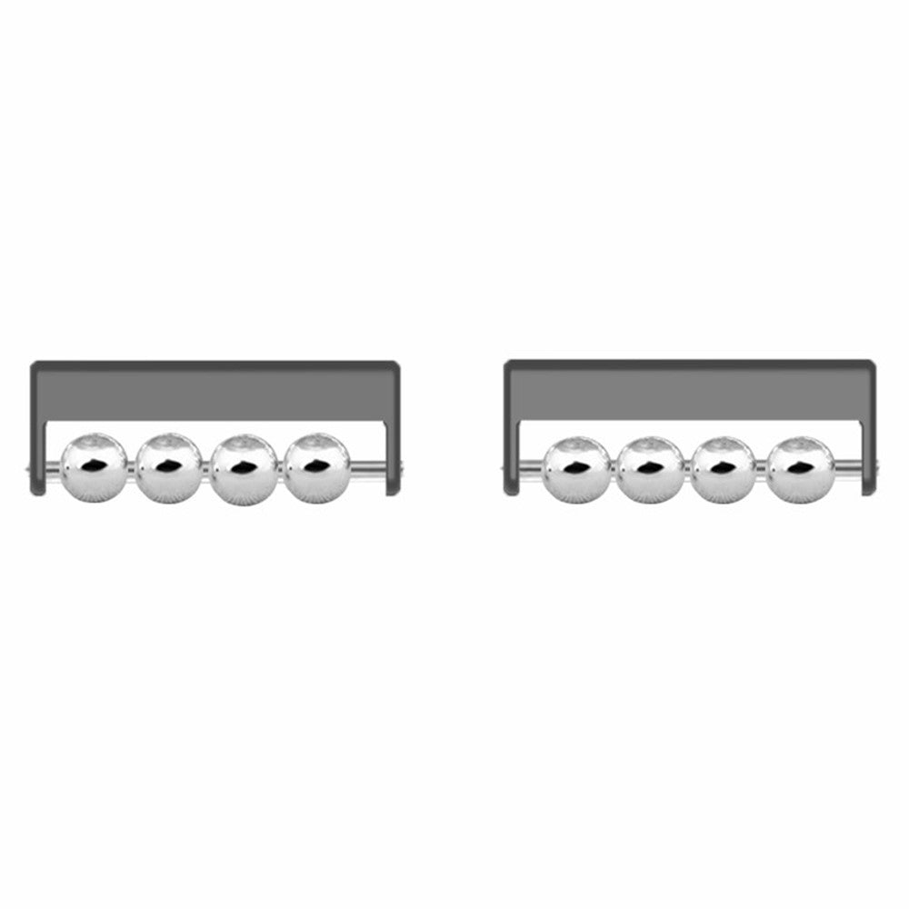 1 Pair for Huawei / Samsung Smart Watch 20mm DIY Strap Connector Beads Design Metal Adapter