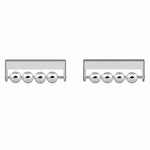 1 Pair for Huawei / Samsung Smart Watch 20mm DIY Strap Connector Beads Design Metal Adapter