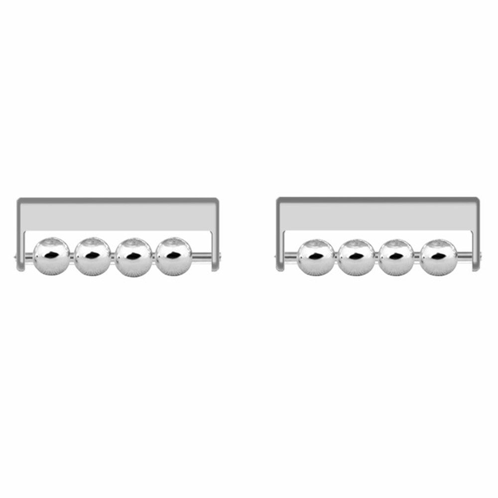 1 Pair for Huawei / Samsung Smart Watch 20mm DIY Strap Connector Beads Design Metal Adapter