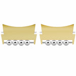 1 Pair for Samsung Galaxy Watch4 / 5 / 6 / 7 Strap Metal Connector Beads Design Watch Band Connect Adapter