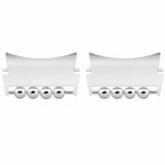 1 Pair for Samsung Galaxy Watch4 / 5 / 6 / 7 Strap Metal Connector Beads Design Watch Band Connect Adapter