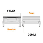 1 par 22 mm urrem-forbindere til Garmin Fenix 8 47 mm / Fenix E 47 mm / Fenix 7 urrem metaladapter