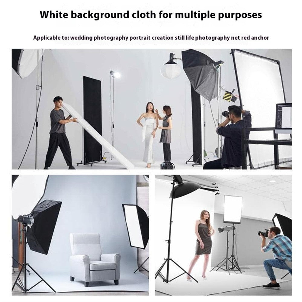 1 x 1.5m Photography Backdrop Set with 4 Clips Polyester Background Screen for Studio / Live Streaming