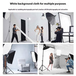 2 x 3m Photography Backdrop Set with 4 Clips Polyester Background Screen for Studio / Live Streaming