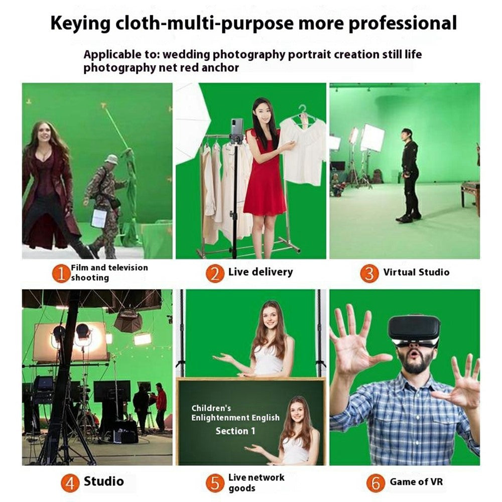 3 x 4m Photography Backdrop Photo Studio Backdrop 120g Polyester Shoot Background with Clamps