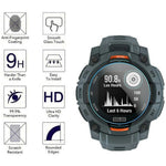 3Pcs For Garmin Instinct 3 AMOLED 45mm Tempered Glass Screen Protector HD Clear Watch Screen Film
