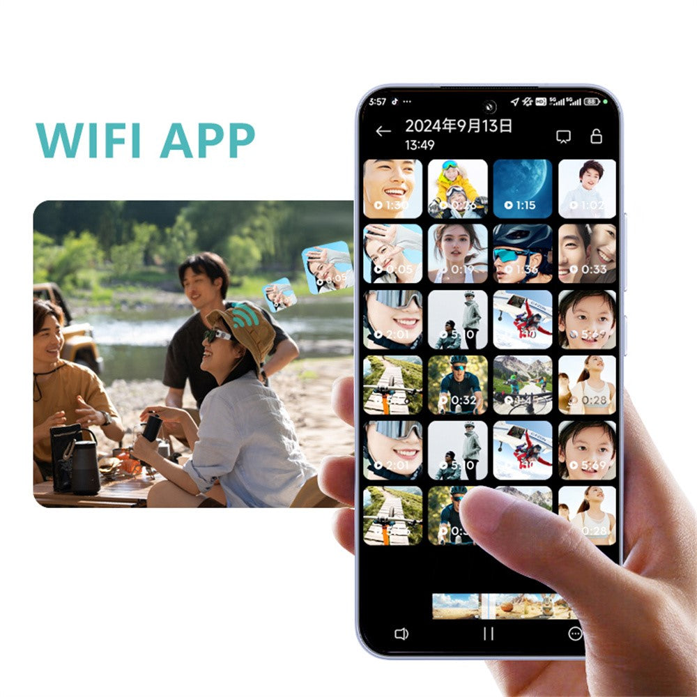 S110 First-Person View Glasses Camera IPS Display WIFI APP Control 2.7K Ultra HD Video Recorder