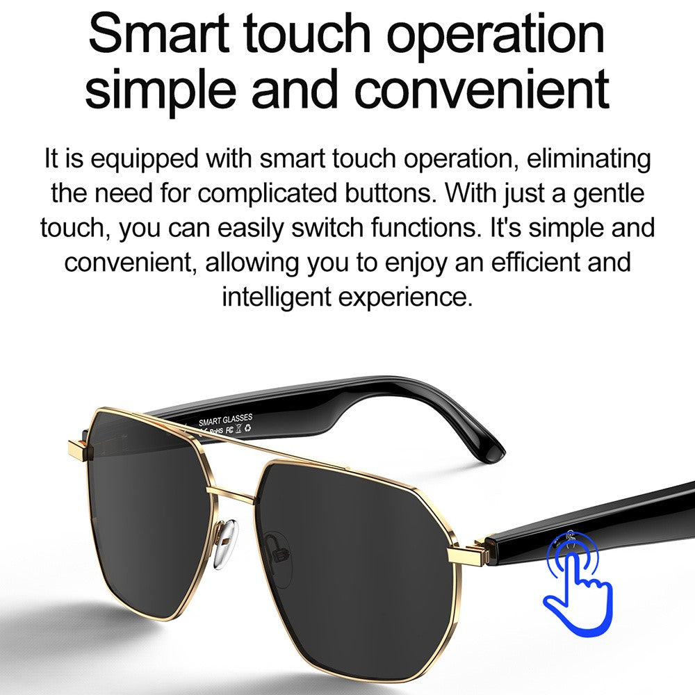 W100C AI Smart Glasses Audio Calls Real-Time Translation Voice Assistant Bluetooth-Compatible Music Playback Photo Capture Glasses