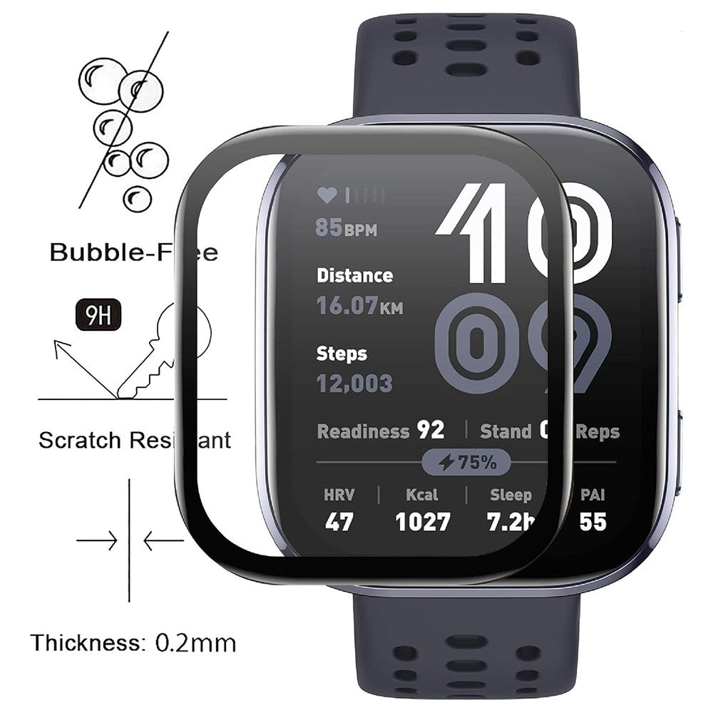 Huami Amazfit Bip 6 Klockfilm Reptålig Film PET 3D Smartwatch Skärmskydd
