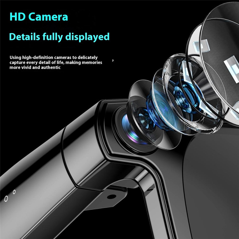 CY01 AI-översättningsglasögon med 4 GB foto och video, 8 MP-kamera, Bluetooth-kompatibla glasögon med dubbla linser