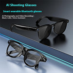 CY01 AI-översättningsglasögon med 4 GB foto och video, 8 MP-kamera, Bluetooth-kompatibla glasögon med dubbla linser
