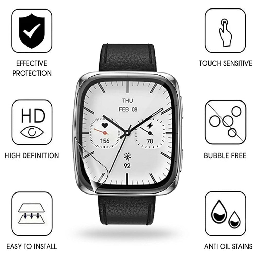 3Pcs For Huami Amazfit Active 2 Square TPU Watch Screen Protector Anti Scratch HD Clear Hydrogel Film