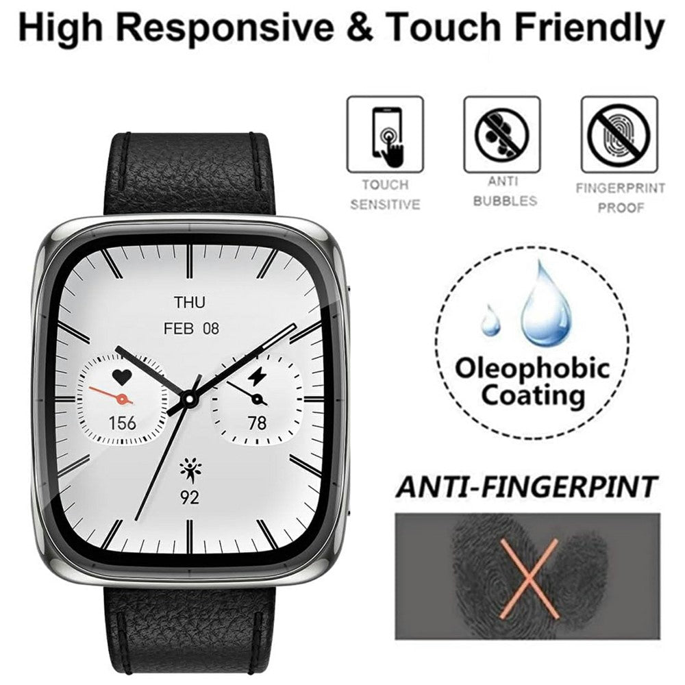 3Pcs For Huami Amazfit Active 2 Square TPU Watch Screen Protector Anti Scratch HD Clear Hydrogel Film