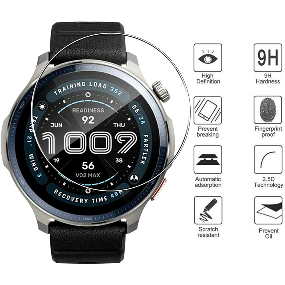 3Pcs For Huami Amazfit Balance 2 Tempered Glass Screen Protector HD Clear Watch Screen Film