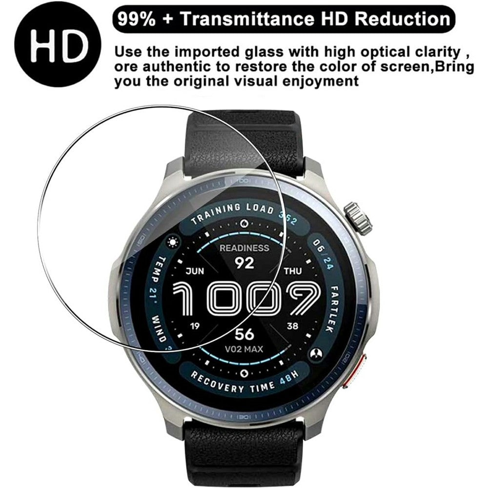 3Pcs For Huami Amazfit Balance 2 Tempered Glass Screen Protector HD Clear Watch Screen Film