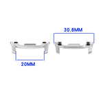 1 par 20 mm klockarmbandsadapter för Samsung Galaxy Watch9 40 mm / 44 mm / Watch8 44 mm / 40 mm / Watch8 Classic 46 mm metallkontakt med gummiinlägg
