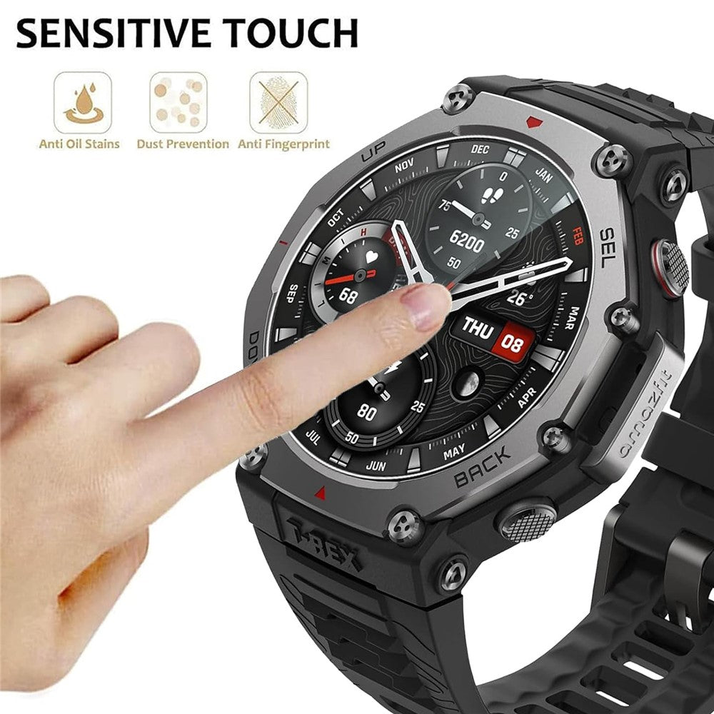 3Pcs For Huami Amazfit T-Rex 3 Pro 48mm Tempered Glass Screen Protector HD Clear Watch Screen Film