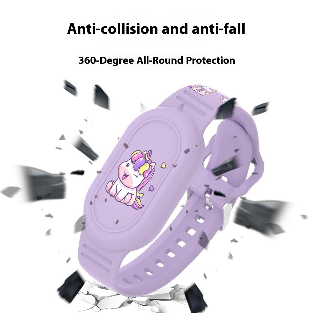 For Samsung Galaxy SmartTag2 Silicone Wristband Cartoon Waterproof Protective Case Holder