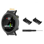 1 Pair Metal Watch Band Connectors with Screwdriver For Garmin Forerunner 45  /  45S  /  Swim 2, 20mm Inner Diameter