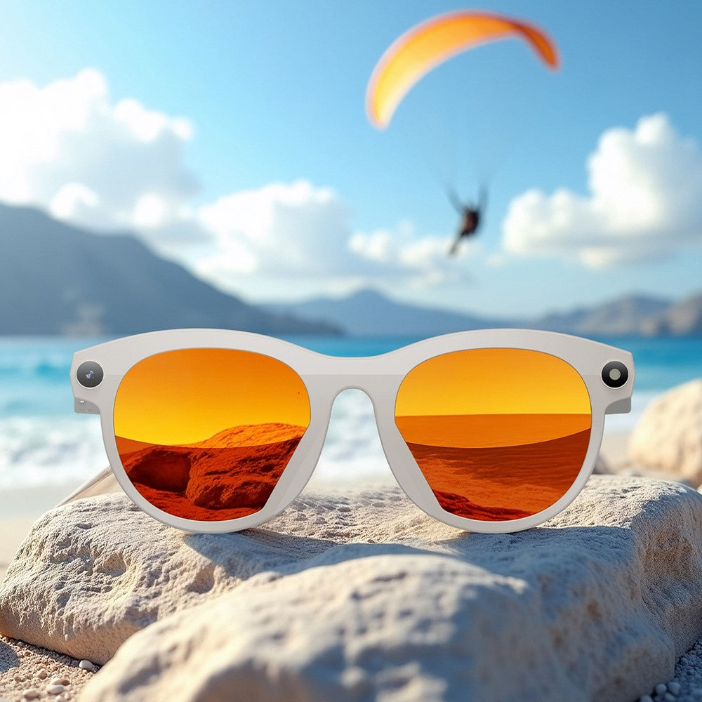 M88 AI Smart Glasses 2 MP-kamera HD-videooptagelse Bluetooth-kompatible briller Indbygget LED-lommelygte