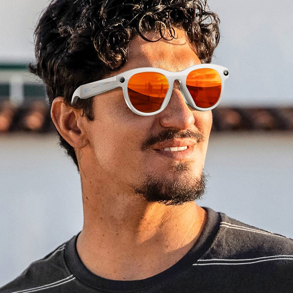 M88 AI Smart Glasses 2 MP-kamera HD-videooptagelse Bluetooth-kompatible briller Indbygget LED-lommelygte