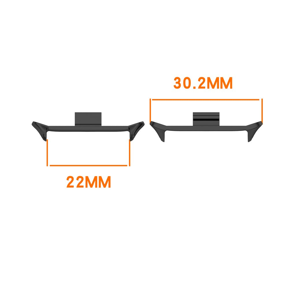 1 Pair Wristband Connector for vivo Watch GT 2 / iQOO Watch GT 2 Metal Adapter (Inner Length: 22mm)