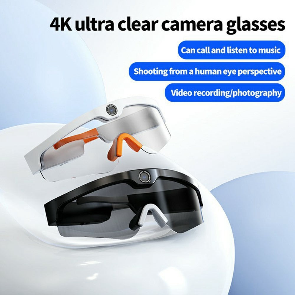 XV15 AI-oversættelses-smart-briller UV-beskyttelse Bluetooth-kompatible briller 4K HD-kamera til udendørs cykling