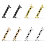 4 Pairs 22mm Metal Strap Connectors for Apple Watch Series 11 10 42mm / 9 8 7 41mm / SE3 SE2 SE 6 5 4 40mm / 3 2 1 38mm Stainless Steel Spring Pin Adapters