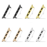 4 Pairs 22mm Metal Strap Connectors for Apple Watch Series 11 10 42mm / 9 8 7 41mm / SE3 SE2 SE 6 5 4 40mm / 3 2 1 38mm Stainless Steel Spring Pin Adapters