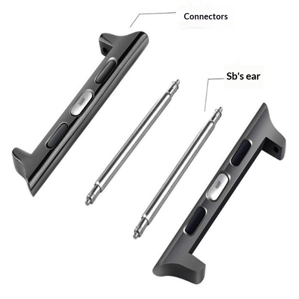 4 Pairs 14mm Metal Strap Connectors for Apple Watch Ultra 3 2 1 49mm / Series 11 10 46mm / 9 8 7 45mm / SE3 SE2 SE 6 5 4 44mm / 3 2 1 42mm Stainless Steel Adapters