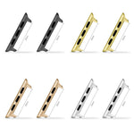 4 Pairs 20mm Metal Strap Connectors for Apple Watch Ultra 3 2 1 49mm / Series 11 10 46mm / 9 8 7 45mm / SE3 SE2 SE 6 5 4 44mm / 3 2 1 42mm Stainless Steel Adapters