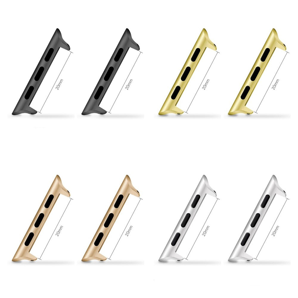 4 Pairs 20mm Metal Strap Connectors for Apple Watch Ultra 3 2 1 49mm / Series 11 10 46mm / 9 8 7 45mm / SE3 SE2 SE 6 5 4 44mm / 3 2 1 42mm Stainless Steel Adapters