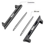 4 Pairs 22mm Metal Strap Connectors for Apple Watch Ultra 3 2 1 49mm / Series 11 10 46mm / 9 8 7 45mm / SE3 SE2 SE 6 5 4 44mm / 3 2 1 42mm Stainless Steel Adapters