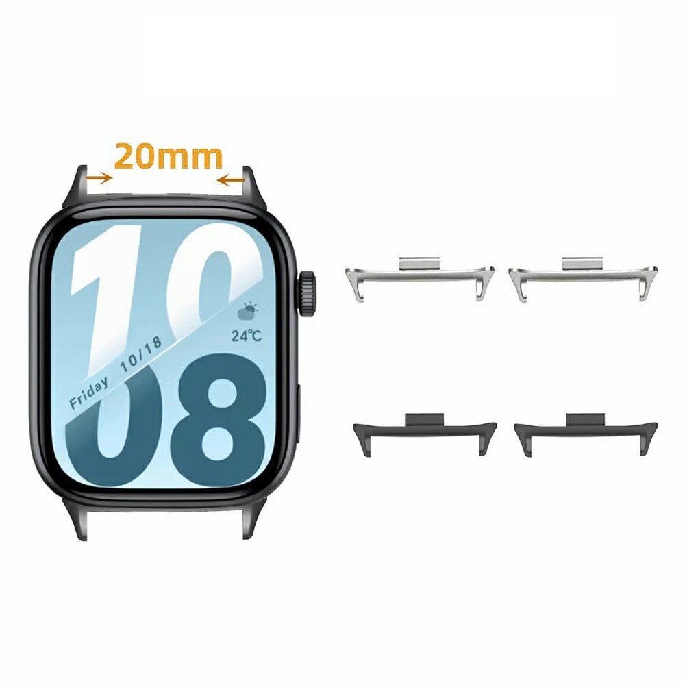 1 Pair for Honor Watch X5i 20mm Metal Watch Band Connector Quick Release Spring Bar Adapter