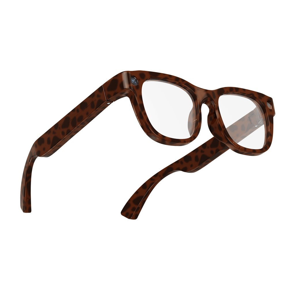 E06D AI Smart Glasses 13MP Camera 1080P Recording Voice Assistant Translation D-Shape Frame Eyeglasses for Photography